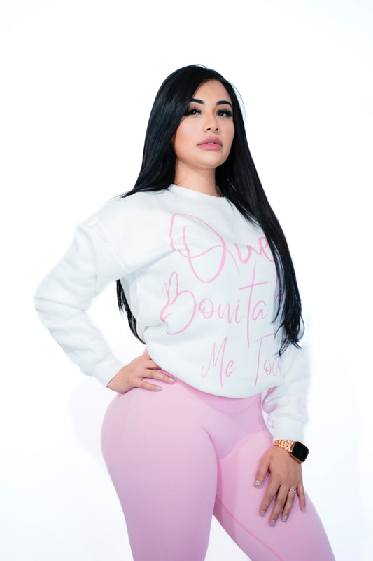 Exclusive "QBVMT" Pink Frostbite Crewneck